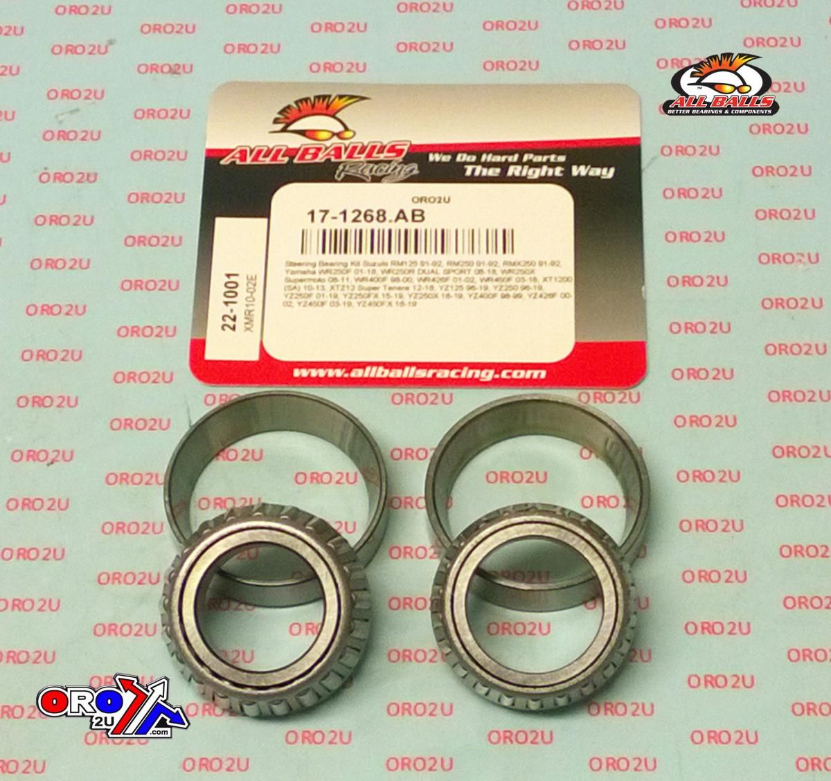 STEERING BEARING KIT ALLBALLS, ALLBALLS 22-1001 SUZUKI YAMAHA - Image 2