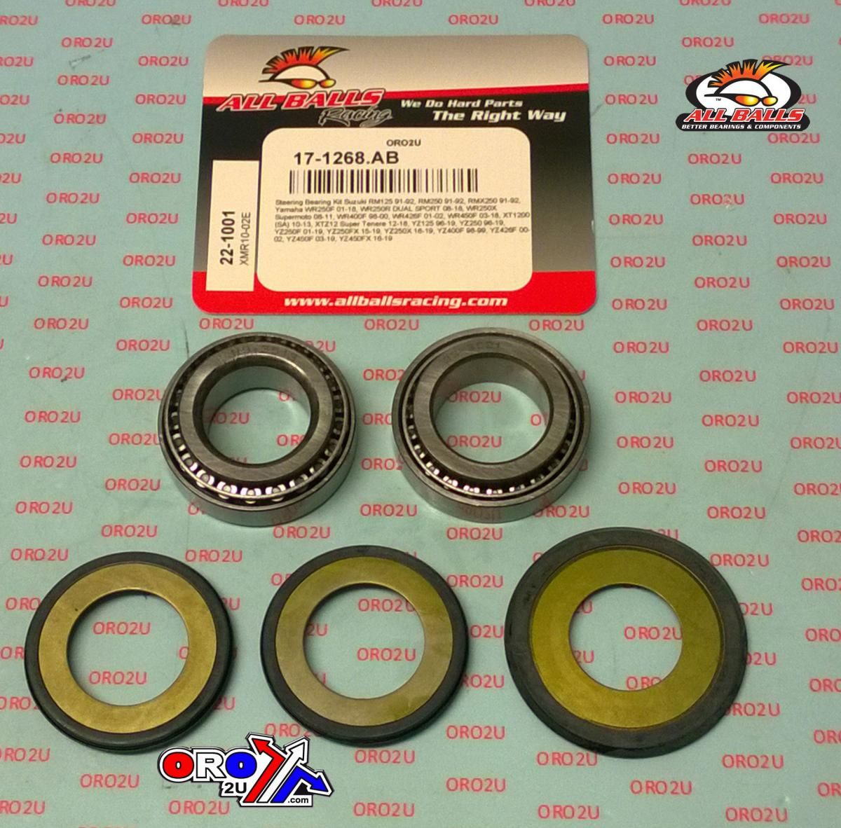STEERING BEARING KIT ALLBALLS, ALLBALLS 22-1001 SUZUKI YAMAHA - Image 6