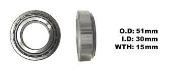BEARING TAPER 30x51x15.2 OPEN, 99-3510 / 91015-KZ4-701, H-BE-101, !!! FOR KITS !!! 99-3510