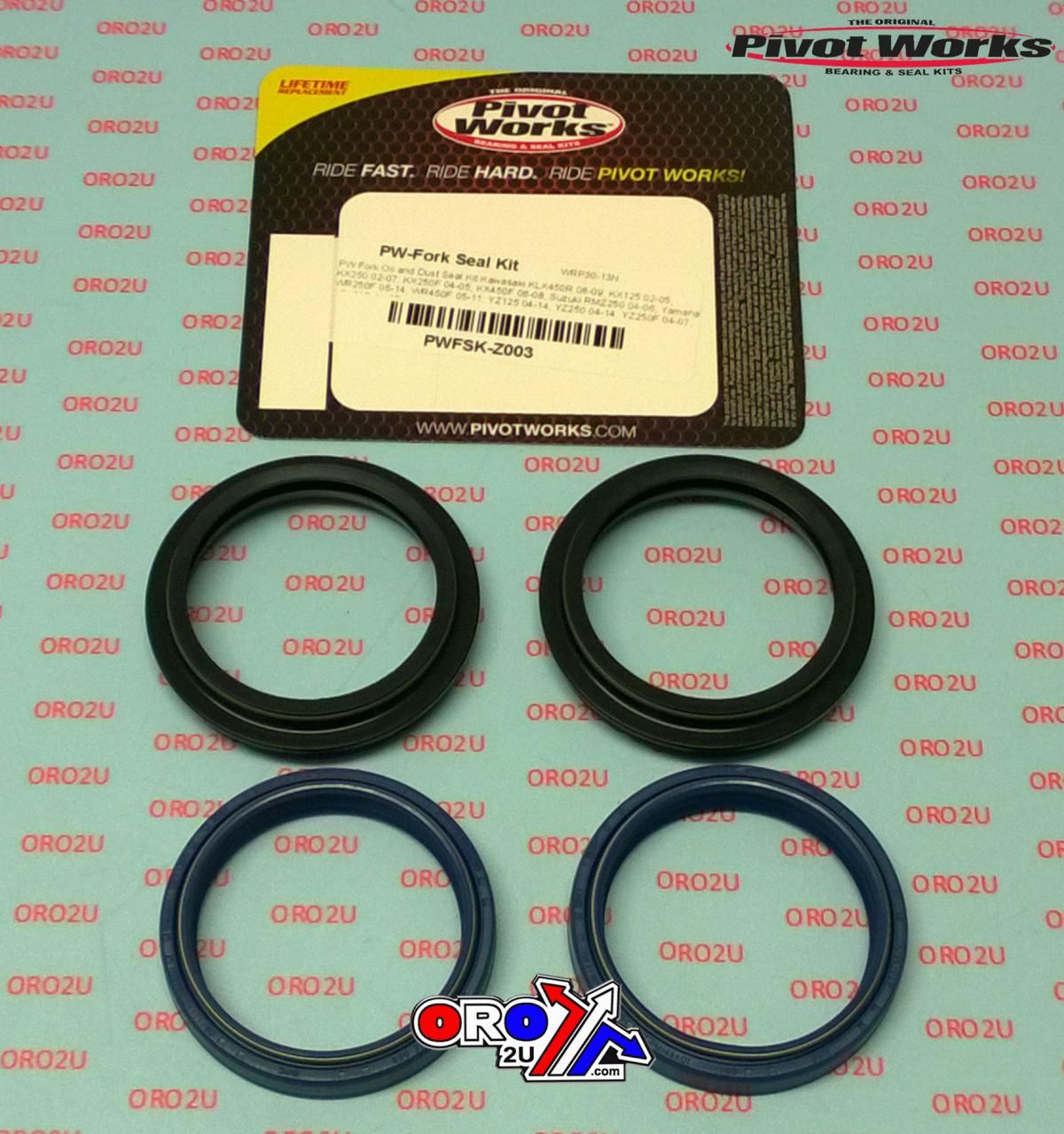 SEAL & WIPER SET/4 48x58mm, PIVOTWORKS PWFSK-Z003 FORK SEAL KIT - Image 3