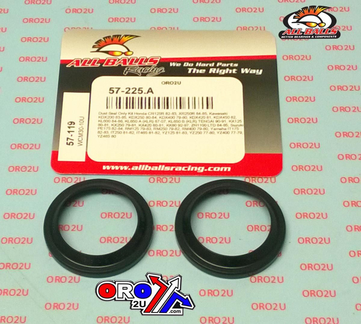 FORK DUST SEAL SET ALLBALLS, ALLBALLS 57-119 DUST SEAL KIT 38MM