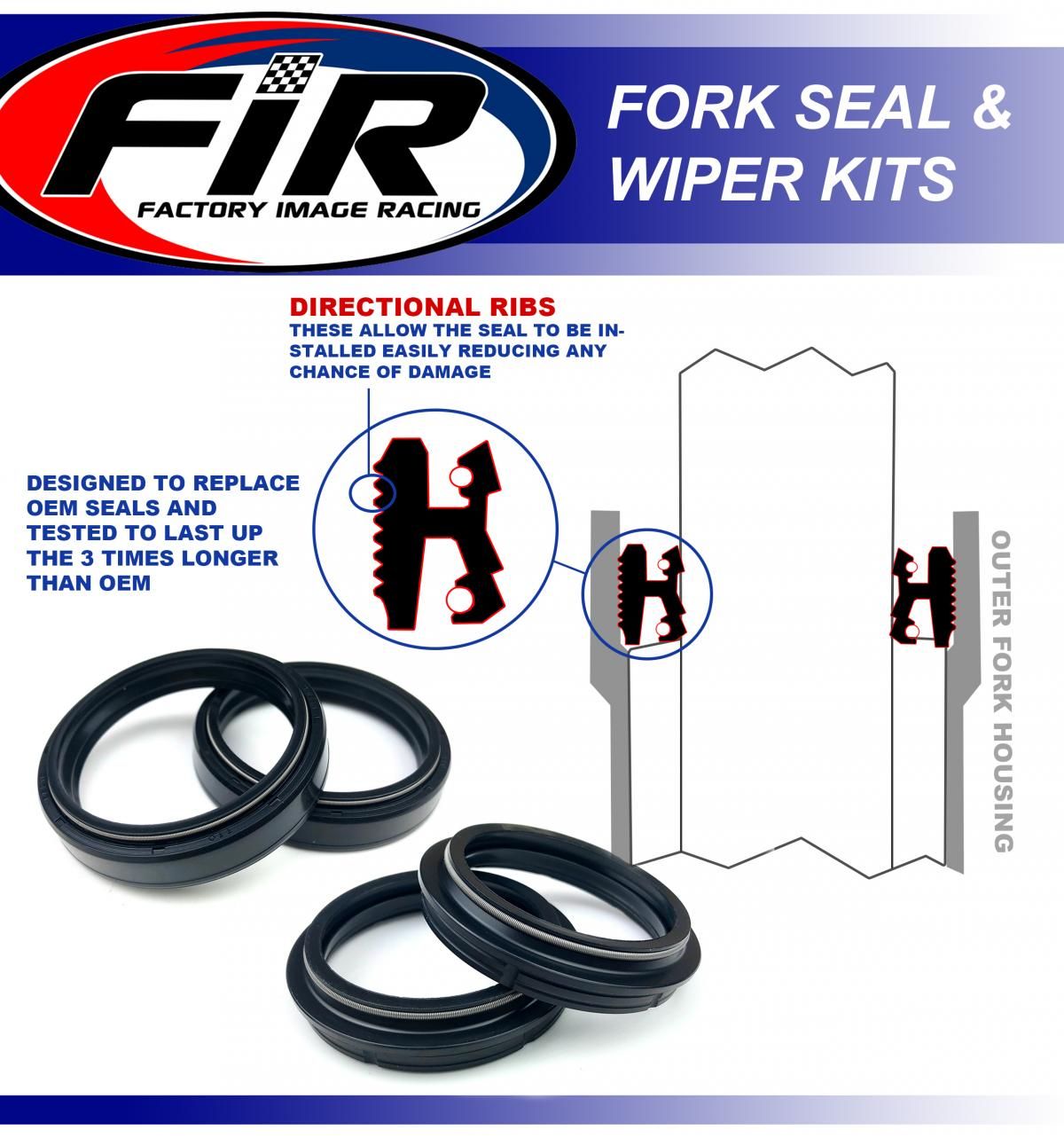 FORK DUST SEAL SET 43mm KYB - Image 5