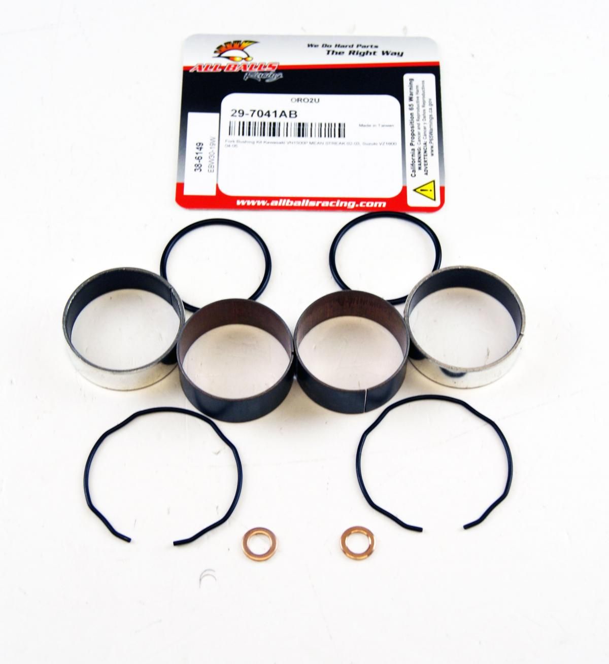 FORK BUSHING KIT 02-21 SUZ VZ1600/KAW H2/KLE/VN 1000/1500, ALLBALLS 38-6149 ROAD