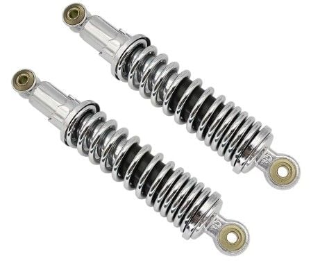 SHOCK ABSORBERS PAIR 280mm EYE/EYE SILVER HONDA Z50 Z50A Z50J Z50R