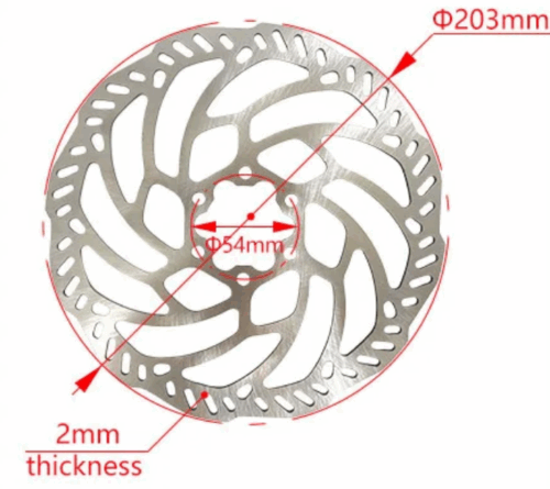 REAR BRAKE DISC 203mm SURRON LIGHT BEE X S SEGWAY X160 X260