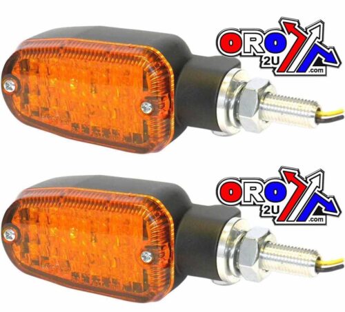 INDICATORS ALUMINUM BLACK SET/2, AMBER LENS, LED UNIVERSAL E MARKED, 2 WIRE, 26-7700BK
