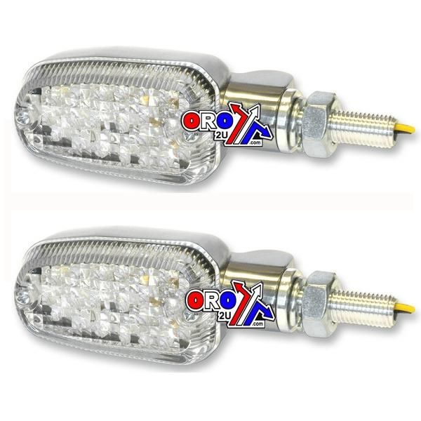 INDICATORS ALUMINUM POLISHED SET/2, CLEAR LENS, LED UNIVERSAL E MARKED, 3 WIRE, 26-7705 - Image 2