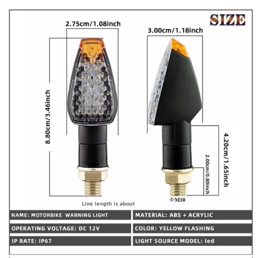 INDICATORS 14 LED 12V CLEAR PAIR Turn Signal E50 - Image 2