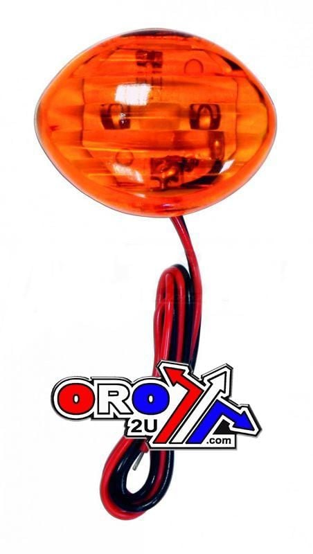 SINGLE INDICATOR LED E8 OVAL EACH, ROAD, SIFAM, SINGLE, Mini blinker LED C.E Oval Orange 35 x 30 mm – sold individually