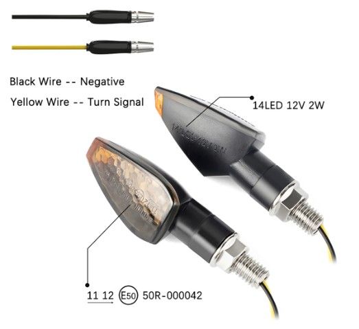 INDICATORS 14 LED 12V CLEAR PAIR Turn Signal E50 - Image 3