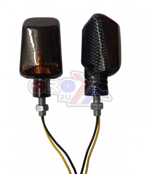 INDICATORS SMOKE LENS PAIR, RECTANGULAR CARBON LOOK CASE, 121405475