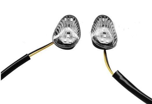 INDICATORS CLEAR LENS PAIR BIG EYE LED 12V