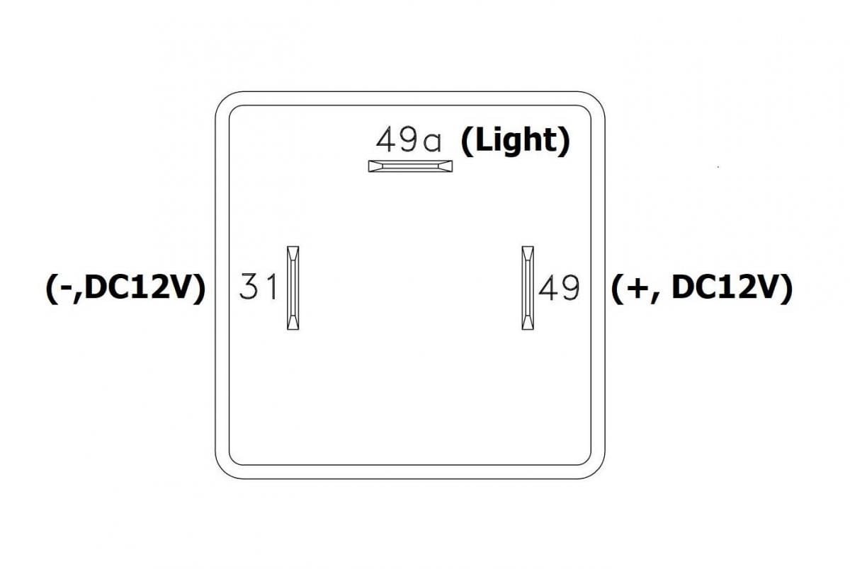 FLASHER RELAY UNIT 3 PIN.12V/21W X 2(4) UP-01557 - Image 2