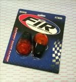 INDICATORS FLUSH BLACK WITH AMBER LENS â PAIR