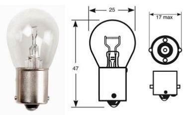 LIGHT BULB 12V 18W INDICATOR BA15S
