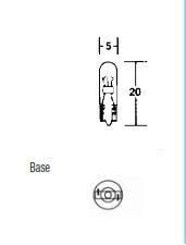 LIGHT BULB 6V 1W T5 MINI CAPLESS P284