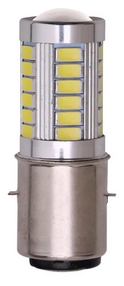 LED 12V HEADLIGHT BULB 33 LED 6000K HI LO BEAM BA20D