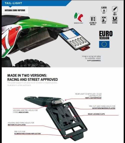 LED TAIL-LIGHT & NUMBER PLATE, R-PTLED0BN012 RACE 60′