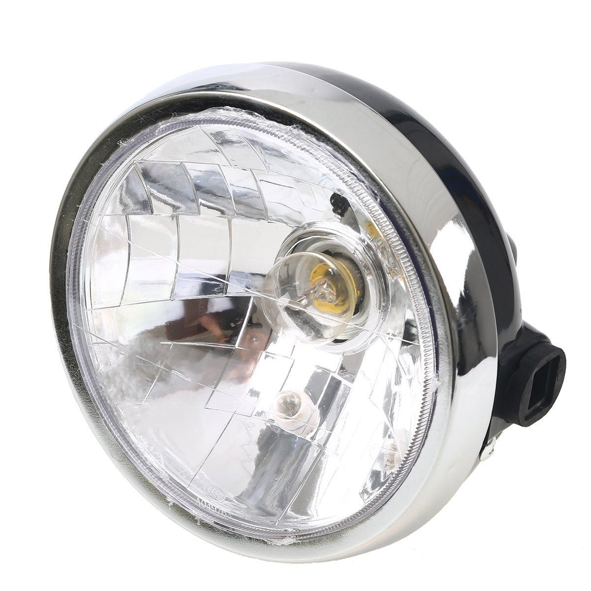 HEAD LIGHT UNIT ROUND CLEAR GLASS 2002 - 2013 YAMAHA YFB125 TYPE - Image 3