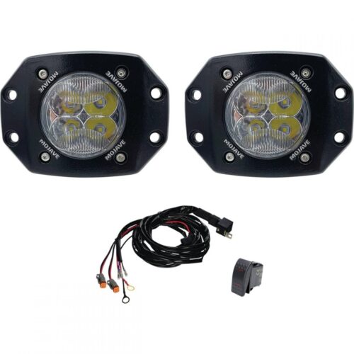TIGER LIGHTS – DUAL FLUSH MOUNT LED SPOT LIGHT KIT 3″ 12/24V MOJAVE TLM3-FM-KIT