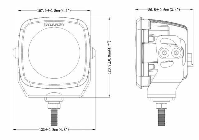 TIGER LIGHTS - SINGLE LED SPOT LIGHT 4" 12/24V MOJAVE TLM4 - Image 2