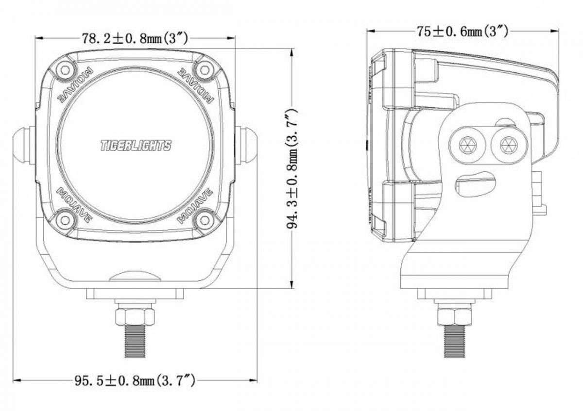 TIGER LIGHTS - DUAL LED SPOT LIGHT KIT 3" 12/24V MOJAVE TLM3-KIT - Image 3