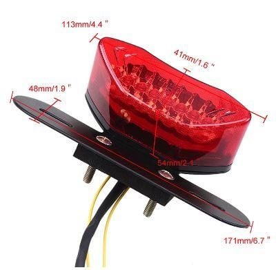 LED TAIL LIGHT AND BRACKET Universal Harley Cafe Racer