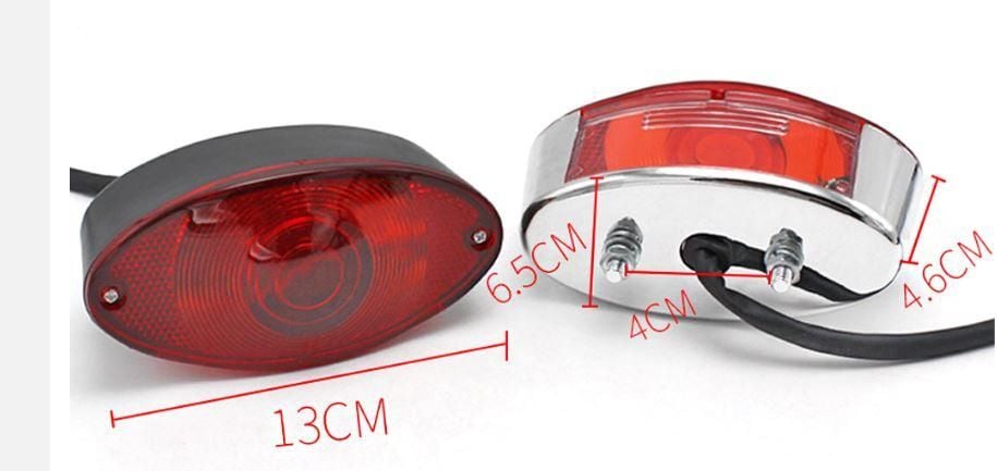 Tail Light 12V Case Black Universal