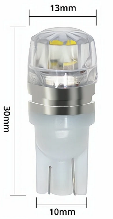 T10 194 LED BULB 12V 1W XENON 5730 WHITE WEDGE T10 BASE