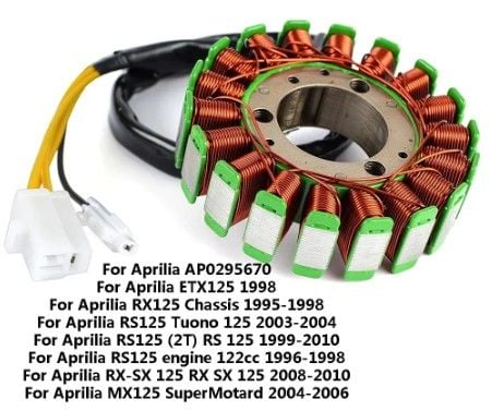 STATOR COIL APRILIA RX125 RS125 MX125 ETX125 AP0295670 - Image 2
