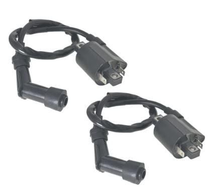 2 COIL IGNITION + PLUG CAP FRONT & REAR 1987-2004 SUZUKI VS1400GLP INTRUDER 1400 33410-38425