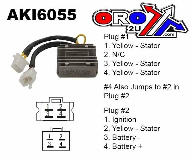 REGULATOR 12v KZ1300 79-80, AKI6055, 21066-1007, Kawasaki KZ A4 1300cc (1982) KZ B2 Touring 1300cc (1980) KZ Voyager 1300cc (1982) ZN Voyager SE 1300 - Image 3
