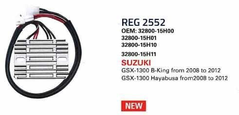 REGULATOR DZE 02552-04 2552, SUZUKI GSX-1300 08-12, 32800-15H00, 32800-15H01, 32800-15H10, 32800-15H11