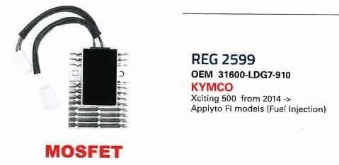 VOLTAGE REGULATORS DZE 2599, 02599-04, KYMCO Xciting 500, applyto FL 31600-LDG7-910