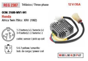 REGULATOR 12v 31600-MCW-D61 - Image 2