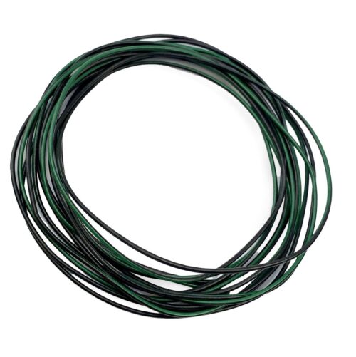 ELECTRICAL WIRE BLACK/GREEN 4 METRE, 0.75mm sq / 14 Amp Capacity.