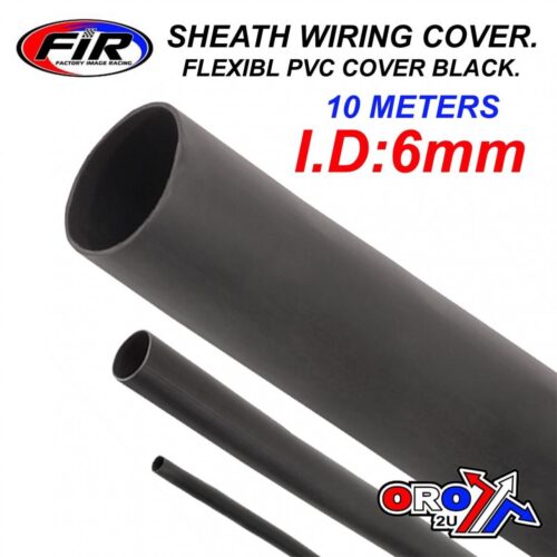 SHEATH PVC COVER 10MTR I.D6mm, FLEXIBL PVC WIRING COVER BLACK