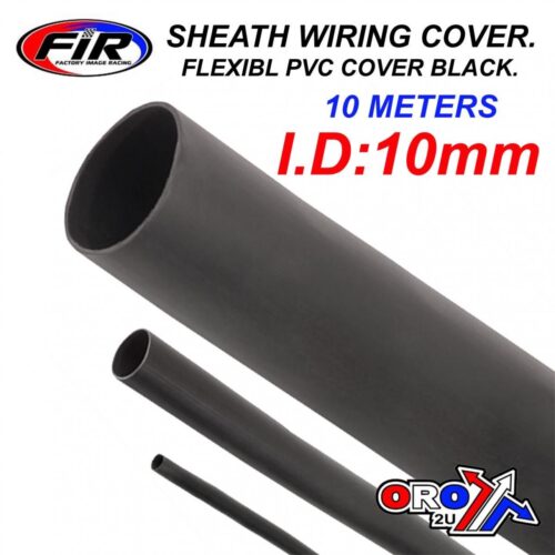 SHEATH PVC COVER 10MTR I.D10mm, FLEXIBL PVC WIRING COVER BLACK