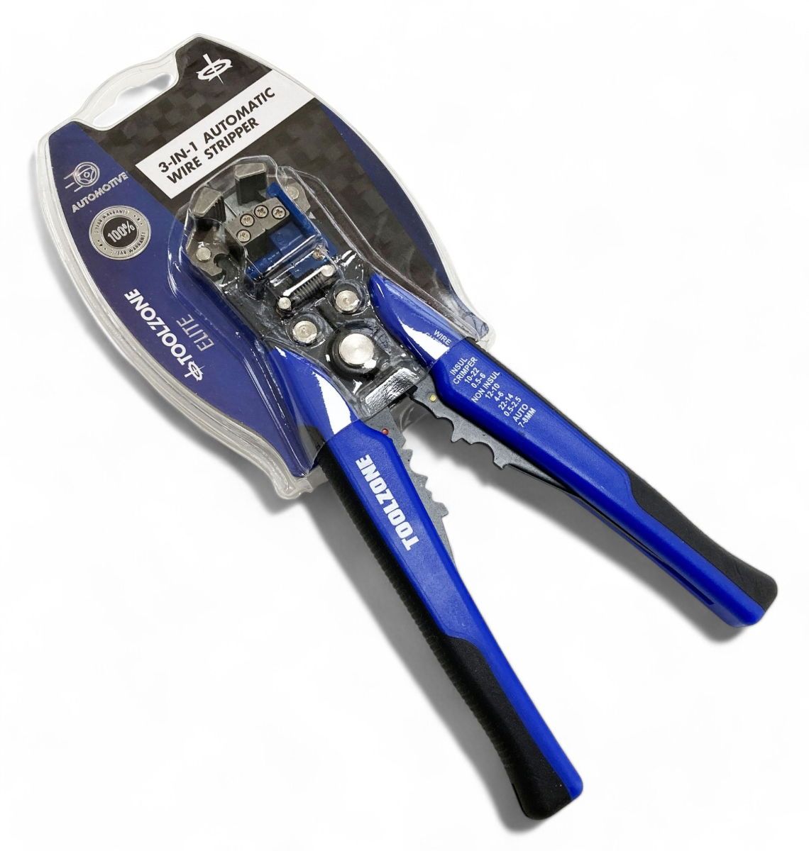 AUTO STRIPPER AND CRIMPER 10-24 awg 0.13-6.0mm² BLUE - TOOLZONE KDPPL256
