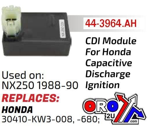 CDI BOX HONDA NX250 88-90, 30410-KW3-008, -680 IHA6048, ROAD