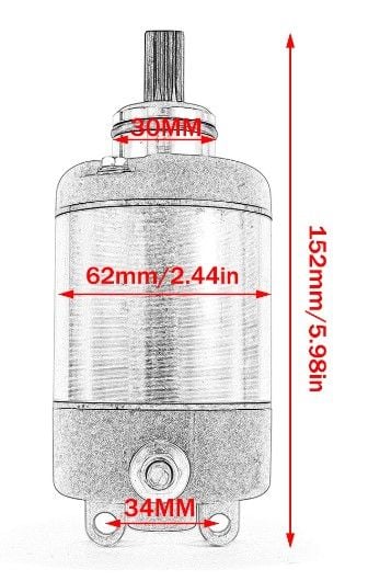 STARTER MOTOR GSX-R600 R750, 31100-33E00, 31100-35F00, SMU0150 SUZUKI ROAD