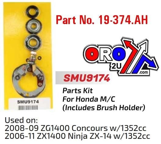 STARTER MOTOR REPAIR KIT, HONDA ZG ZX1400 SMU9174, ARROWHEAD - Image 2