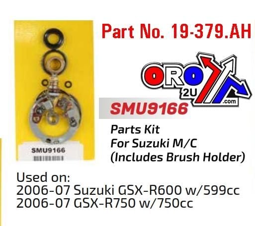 STARTER MOTOR REPAIR KIT, SUZUKI GSX-R600 750 SMU9166, ARROWHEAD - Image 2