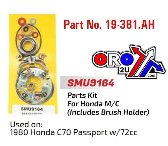STARTER MOTOR REPAIR KIT, HONDA C70 1980 SMU9164, ARROWHEAD - Image 2