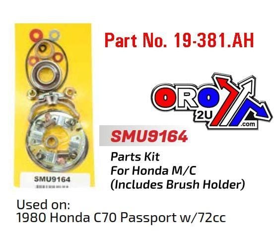 STARTER MOTOR REPAIR KIT, HONDA C70 1980 SMU9164, ARROWHEAD