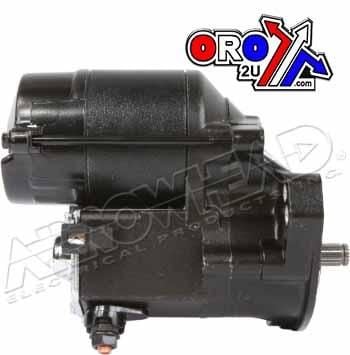 STARTER MOTOR HD 1.2 KW 89-06, HARLEY DAVIDSON, BLACK, ARROWHEAD SHD0006 - Image 3