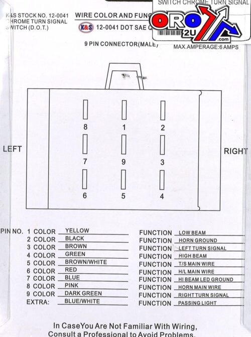 SWITCH CHROME TURN SIGNAL KS12-0041