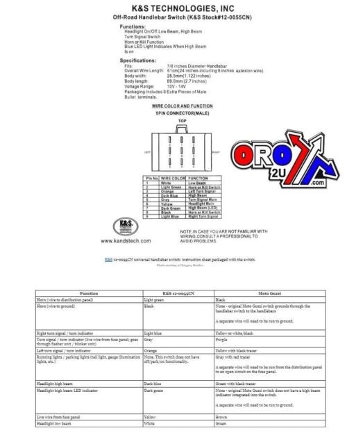 SWITCH LED w / 9 PIN CONNECTOR, KS12-0055CN