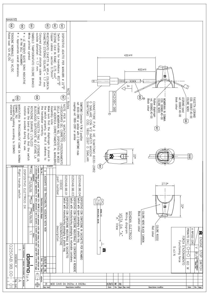 LIGHT SWITCH UNIVERSAL, DOMINO 0250AB.9B.04-01, FM0250AB.9B.04-01