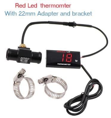 WATER TEMPERATURE GAUGE LED + 22mm Hose Connector